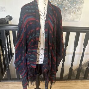NWT! BOBBIE BROOKS One Size Women's‎ Native/Western Poncho
